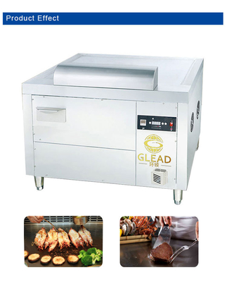 L'équipement de l'hôtel commercial japonais Arc de gaz Teppanyaki SS304 avec GPL/gaz naturel 130KG N.W.