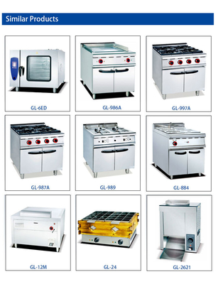 L'équipement de l'hôtel commercial japonais Arc de gaz Teppanyaki SS304 avec GPL/gaz naturel 130KG N.W.
