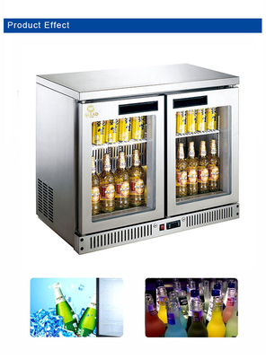 130 kg équipement de restauration commerciale bar réfrigérateur refroidi à l'air avec une capacité de 180L