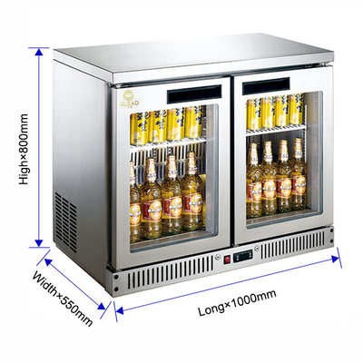 130 kg équipement de restauration commerciale bar réfrigérateur refroidi à l'air avec une capacité de 180L