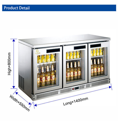 Réfrigérateur refroidi à l'air par bar de 180L avec ventilateur de refroidissement R134a Plage de température du réfrigérant 4.C à 8.C
