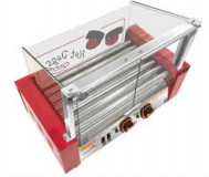 240V/50HZ machine à griller hot dog avec 5/7/9 rouleaux contrôle indépendant de la température pour un gril parfaitement chaud
