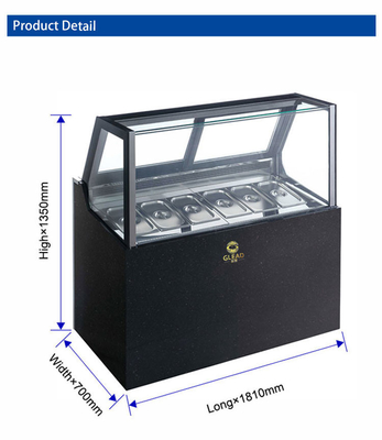 6 plateaux 1/3 taille de la casserole 100L hôtel commercial machine à glace ventilateur refroidissement 1100W puissance