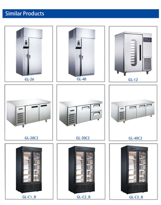 6 plateaux 1/3 taille de la casserole 100L hôtel commercial machine à glace ventilateur refroidissement 1100W puissance