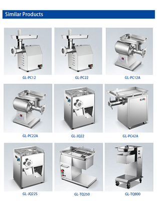 Meuleuse à viande en acier inoxydable de 320 kg/h 2200W pour équipement hôtelier commercial - Chaîne de turbines de cuivre efficace