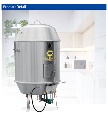 Machine de cuisson de canard rôti en acier inoxydable à gaz de carbone de 12 kW de puissance