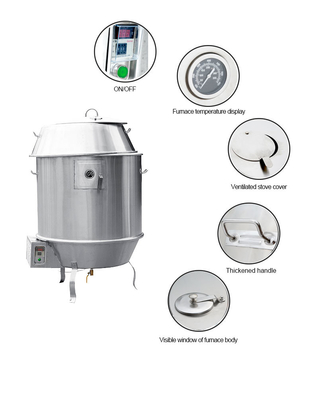 Machine de cuisson de canard rôti en acier inoxydable à gaz de carbone de 12 kW de puissance