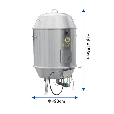 Four à canard rôti de 12 kW avec double couche de résistance à la température en acier inoxydable