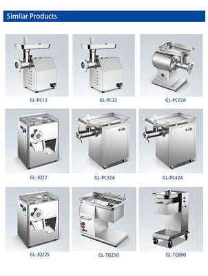 Moulin à viande en acier inoxydable 2200W Équipement d'hôtel commercial puissant Avec une capacité de 320 kg/h Stable cuivre