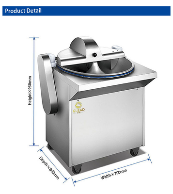 Coupeuse de bol de qualité commerciale de capacité 30L avec moteur national standard robuste pour la cuisine d'hôtel