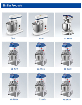 Mixeur de gâteaux pour hôtel commercial avec une capacité de 7 litres et un moteur à fil de cuivre stable de 14 kg 0,35 kW