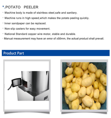 Machine de coupe de pommes de terre en acier inoxydable de 400 kg/h avec conception sûre et hygiénique