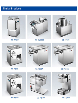 Machine de coupe de pommes de terre en acier inoxydable de 400 kg/h avec conception sûre et hygiénique
