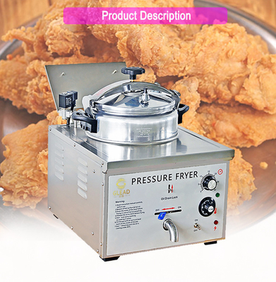 Capacité 16L 3 Kw Hôtel commercial Pâtisserie électrique chauffage Cuisinier à poulet en acier inoxydable