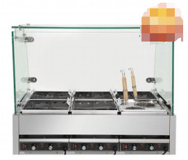 Équipement de cuisine de restaurant japonais en acier inoxydable 4 / 6 / 8 boîtes chauffage électrique 220V