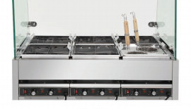 Cuisinière Kanto en acier inoxydable 9KW 220V 50-60HZ Fonction d'ébullition Quatre / Six / Huit boîtes