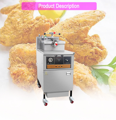 Machine à poulet frit à pression de gaz de 25 litres avec panneau mécanique et filtre à huile