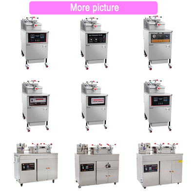 25L machine à frire au poulet à pression de gaz 0,65 Kw LGP/NG puissance au gaz avec filtre à huile 160 KKg N.W.