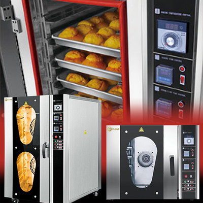 Régulation numérique de la température Forneau de boulangerie commercial Forneau de convection à grande capacité pour boulangeries