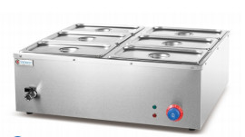 Équipement de cuisine commercial Technologie avancée 1,5 kW Bain Marie électrique avec 3 réservoirs