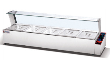 Équipement de cuisine commercial Technologie avancée 1,5 kW Bain Marie électrique avec 3 réservoirs