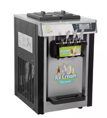 Machine à glace peinte à trois têtes en acier inoxydable
