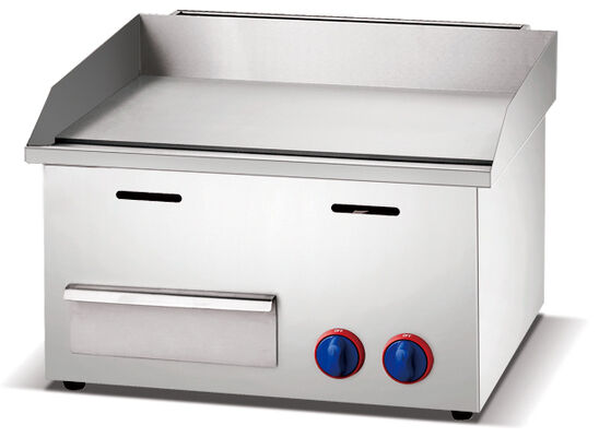 Plaque chauffante à gaz professionnelle en acier inoxydable 550x485x380mm 10,7KW avec chauffage uniforme