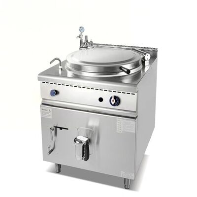 Capacité 100L évier à gaz en acier inoxydable pour chauffage uniforme dans les équipements de cuisson commerciaux