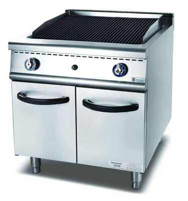 Vente Flash Grill à Gaz de Luxe Commercial avec Lave Pierre et Armoire