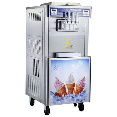 La machine à glaces douce prix compétitif La machine à glaces industrielle 3 saveurs commerciales