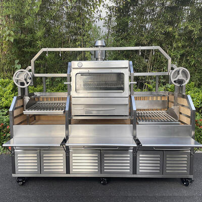Grilleuse de poulet à la rotisserie à charbon à grande capacité pour la restauration