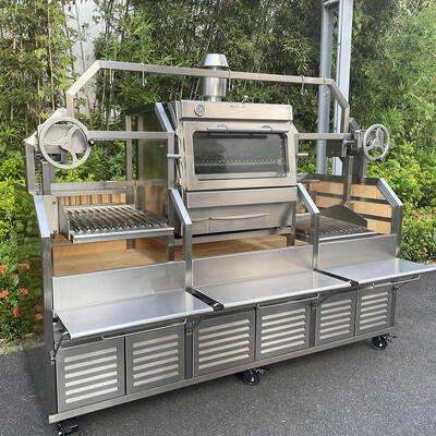 Grilleuse de poulet à la rotisserie à charbon à grande capacité pour la restauration
