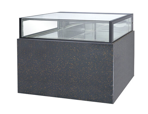 Display de gâteau en verre joint à 45 degrés, réfrigérateur de pâtisserie commerciaux, vitrine réfrigérée avec verre chauffé anti-brouillard