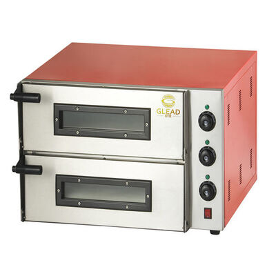 Four à pizza électrique commercial à double étage, four de cuisson de comptoir multifonctionnel pour pizza, pain et pâtisserie, utilisation en restauration commerciale