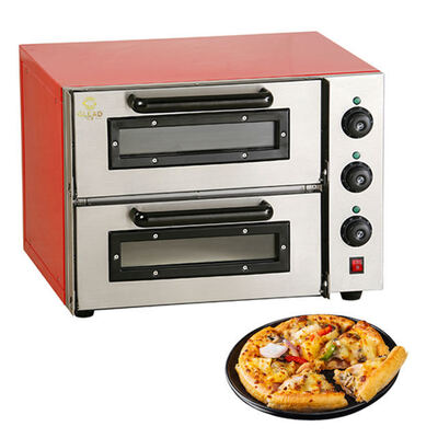 Four à pizza électrique commercial à double étage, four de cuisson de comptoir multifonctionnel pour pizza, pain et pâtisserie, utilisation en restauration commerciale