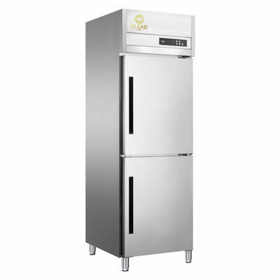 Réfrigérateur commercial 1300L, congélateur vertical à 4 portes avec banc profond, appareil ménager pour usage commercial et domestique
