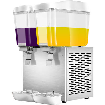 Dispensateur de boissons froides en acier inoxydable 2×12L