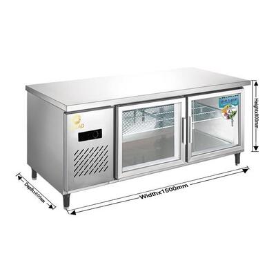 Réfrigérateur de cuisine électrique commercial Armoire bleue congélateurs Réfrigérateur en acier inoxydable