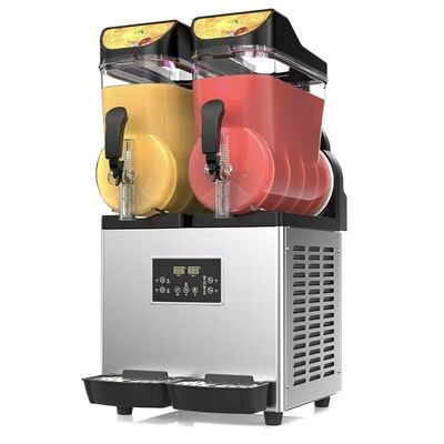 Fabricant de boissons glacées en acier inoxydable à double cylindre pour magasin de boissons