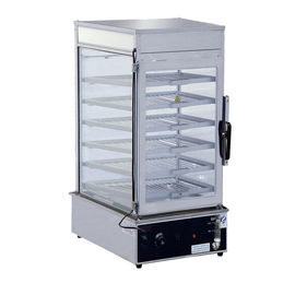 Le vapeur électrique d'affichage de nourriture de Cabinet de vapeur de vapeur de petit pain inoxydable volent la couleur grise
