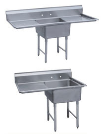 Banc commercial d'entrée et de sortie d'acier inoxydable de Kirchen avec la table d'assemblage d'évier de cuvette de double évier